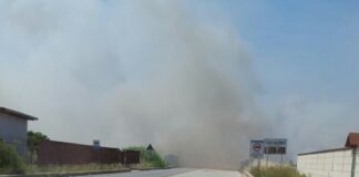 Campi incolti in fiamme, pericolo fumo sulle strade