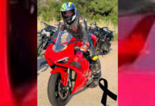 Decine di moto accompagnano Antonio Valendino nel suo ultimo viaggio